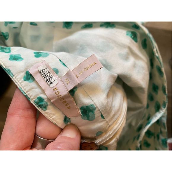 Rebecca Taylor Emerald Daisy Faux Wrap Skirt, Size 8, MSRP $295 - Picture 5 of 12